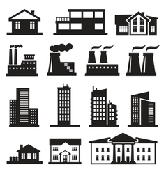Buildings and factories vector image