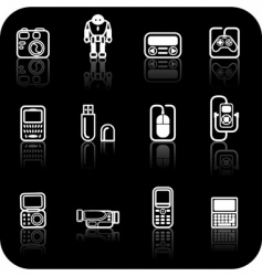 Gadget icon set vector image