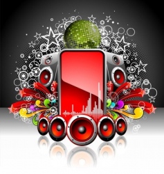 Dj music poster vector image