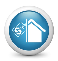Real Estate Glossy Icon vector image
