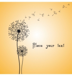 Abstract dandelion in the wind vector image