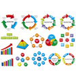 Graphic business diagram collection vector image