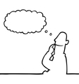 Person thinking of something vector image