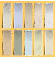 Vertical old note papers vector image