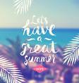 Summer hand drawn calligraphy vector image