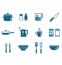 Kitchen icons vector image