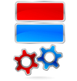 Gear Cog Logo Labels vector image