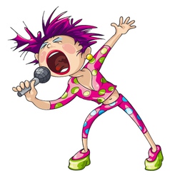 Female Pop Singer vector image
