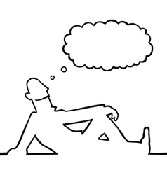 Person daydreaming vector image