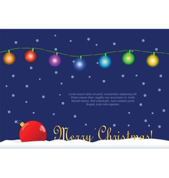 Christmas decoration card vector image