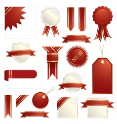 Decorative ribbons vector image