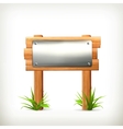 Signboard metal and wood vector image