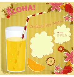 Design Menu card for Cocktail Bar vector image