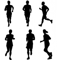 Running people vector image