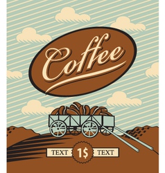 Retro coffee vector image