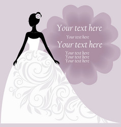 Bride in a white wedding dress vector image