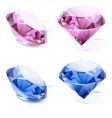 Set of diamonds vector image