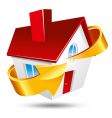 House and arrow vector image