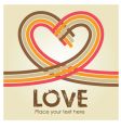 Grunge background with heart vector image