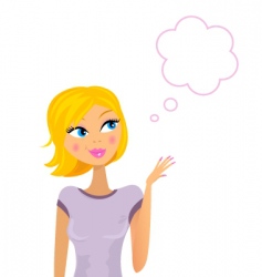 Woman thinking on something vector image