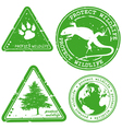 Protect wildlife stamp vector image