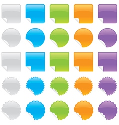 Peeling stickers vector image