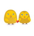 Cute birds couple in love vector image
