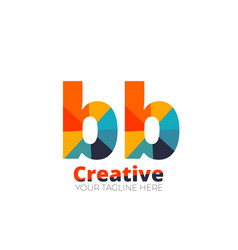 Letter c colorful rainbow logo overlay particles Vector Image