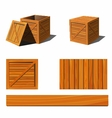 Wooden box vector image