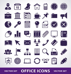 Simple office life icons vector image