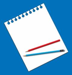 Pencil and paper vector image