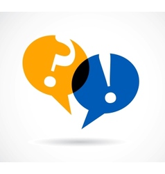 Question and answer marks with speech bubbles vector image