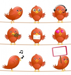 Cute birds vector image