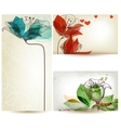 Vintage floral backgrounds vector image