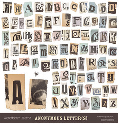 Newspaper Alphabet vector image