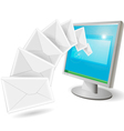 Envelopes flying vector image
