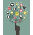 Social media icons vector image