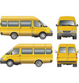 Yellow mini bus vector image