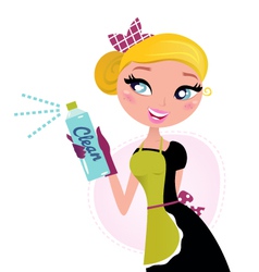 Housewife french retro maid vector image