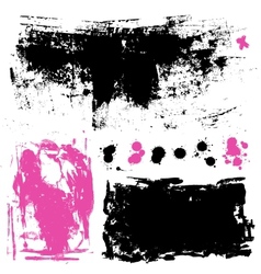 Ink splatters Grunge design elements collection vector image
