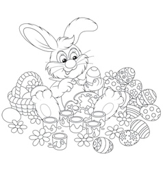 Easter Bunny painter vector image