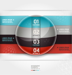 Abstract infographics element circle template vector image