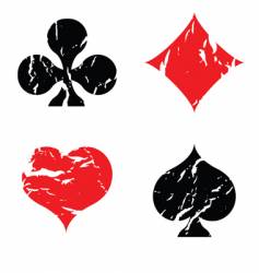 The old used up cards vector image