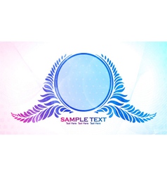 Colorful floral frame vector image