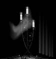 Black chandelier and ghost vector image