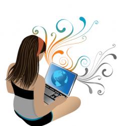 Laptop vector image