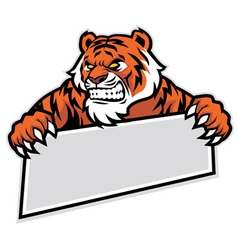 Tiger grip the banner vector image