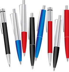 Set of colored pens vector image