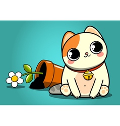 Bad kitten vector image