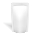 Blank white bag packaging for liquids drink or vector image
